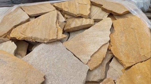 Плитняк златолит жёлтый для цоколя купить в Первоуральске