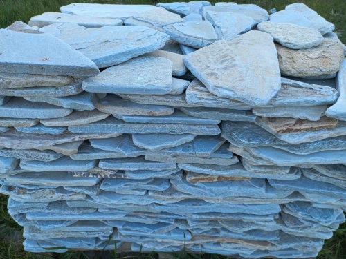 Плитняк златолит зелёный галтованный для цоколя купить в Первоуральске